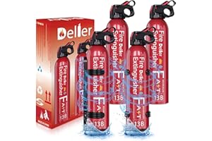 DELLER 4 * 620ml Fire Extinguisher for Vehicle, Water-Based Car Fire Extinguisher, Fire Extinguishers for Home Truck Boat Kitchen Emergency Supplies