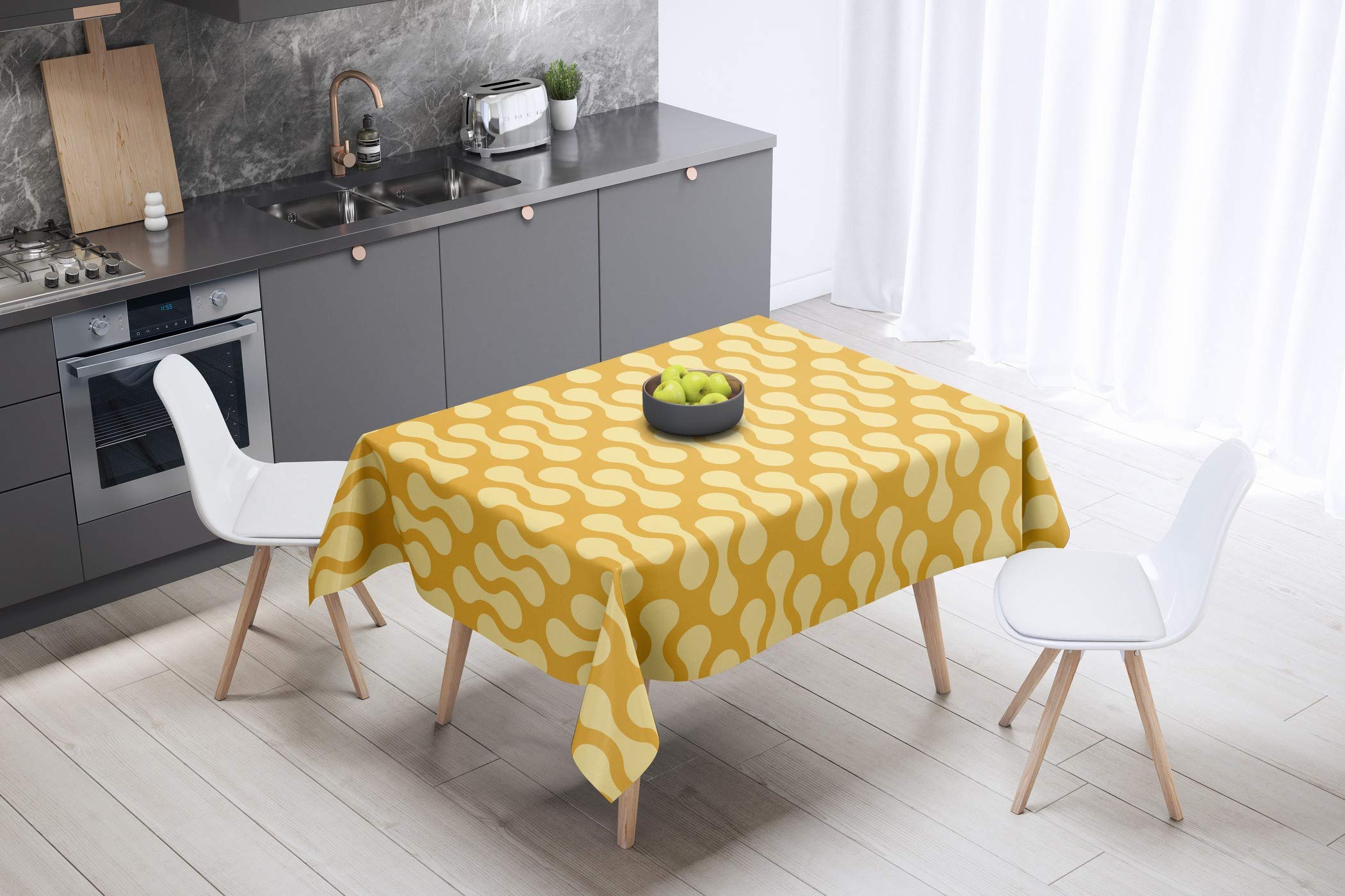 Bonamaison Kitchen Decoration, Tablecloth, 140cm x 140cm - Designed and Manufactured in Turkey