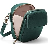 Yarnic Small Crossbody Bag, Vegan Leather Cell Phone Purse for Women, Vintage Wallet Bag with Card Slots