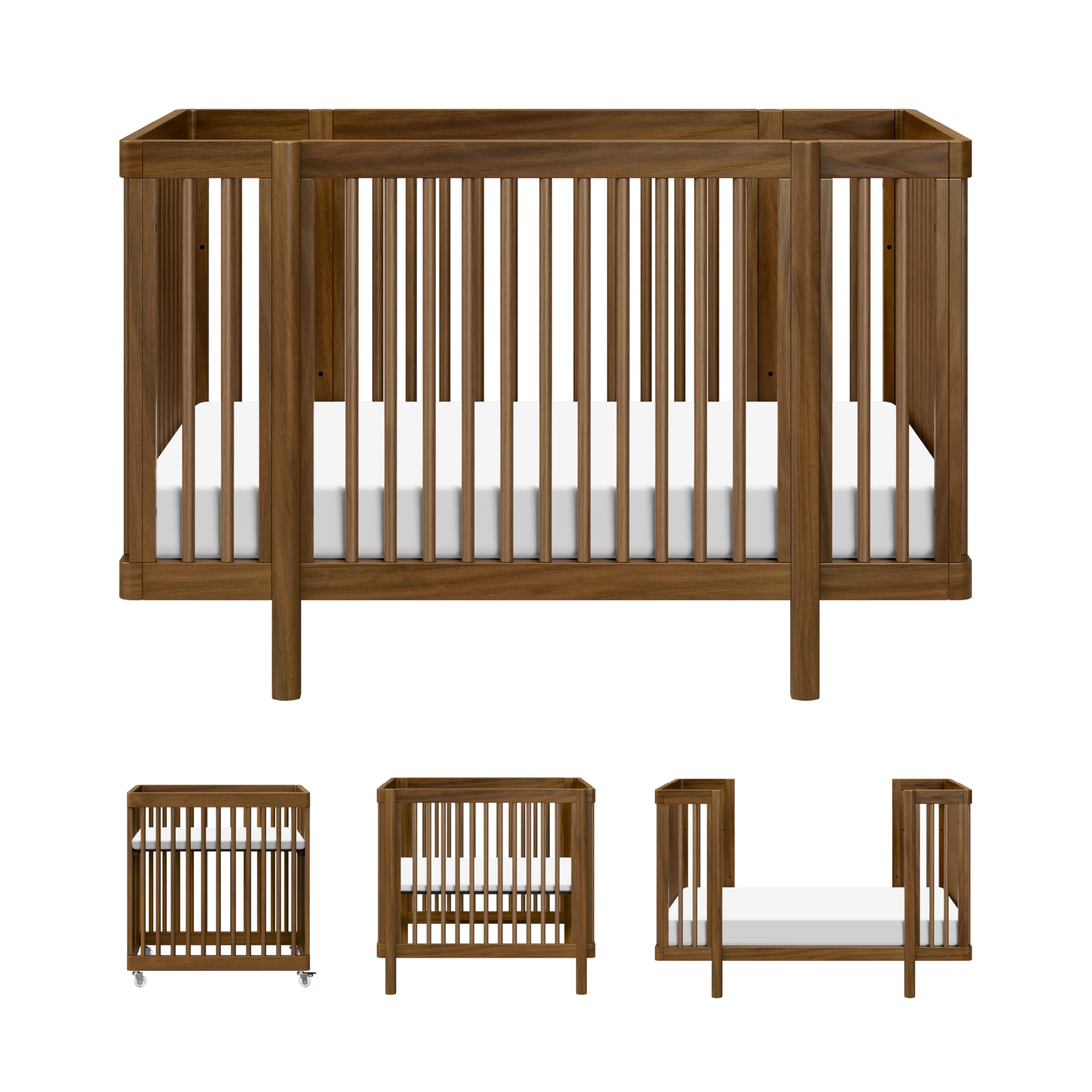 Photo 1 of babyletto Pogo 8-in-1 All Stages Convertible Crib - GREENGUARD Gold Certified - Baby Crib Conversion Kits for Bassinet & Full-Size Crib to Toddler Bed, Baby Bed & More - Portable & Adjustable