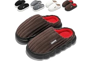 koppu Kids Boys Girls Slippers Warm Soft Winter House Indoor Shoes For Toddler Little Big Kids Non Slip Lightweight Bedroom Slippers with Thick Sole