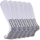 Regilt 3 Pairs Kids Youth Grip Soccer Socks, Non Slip Knee High Soccer Football Sport Socks for Boys Girls Age 8-17