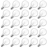 Brightown G40 Replacement Light Bulbs, 25 Pack 5W