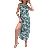 ANRABESS Women Maxi Dress Summer Casual Loose Sleeveless Sundress Coverup Beach Eyelet Dresses 2026 Vacation Travel Outfits
