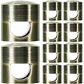 SmallCat 10 Sets Charger Holders for Cords, Antique Copper Color Adjustable Cable Anchor Holders, Adhesive Metal Cord Clips, Cable Management Wire Organizers for Desk, Office, Nightstand