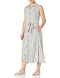 ECI New York Women's Shirt Dress, Grey/Ivory, 8