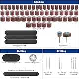 WORKPRO Rotary Tool Accessories Kit 476 Piece 1/8" Shank Dremel Compatible view 3