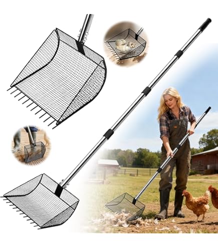 3 PCS Chicken Poop Scooper,Stretchable Coop Scoop For