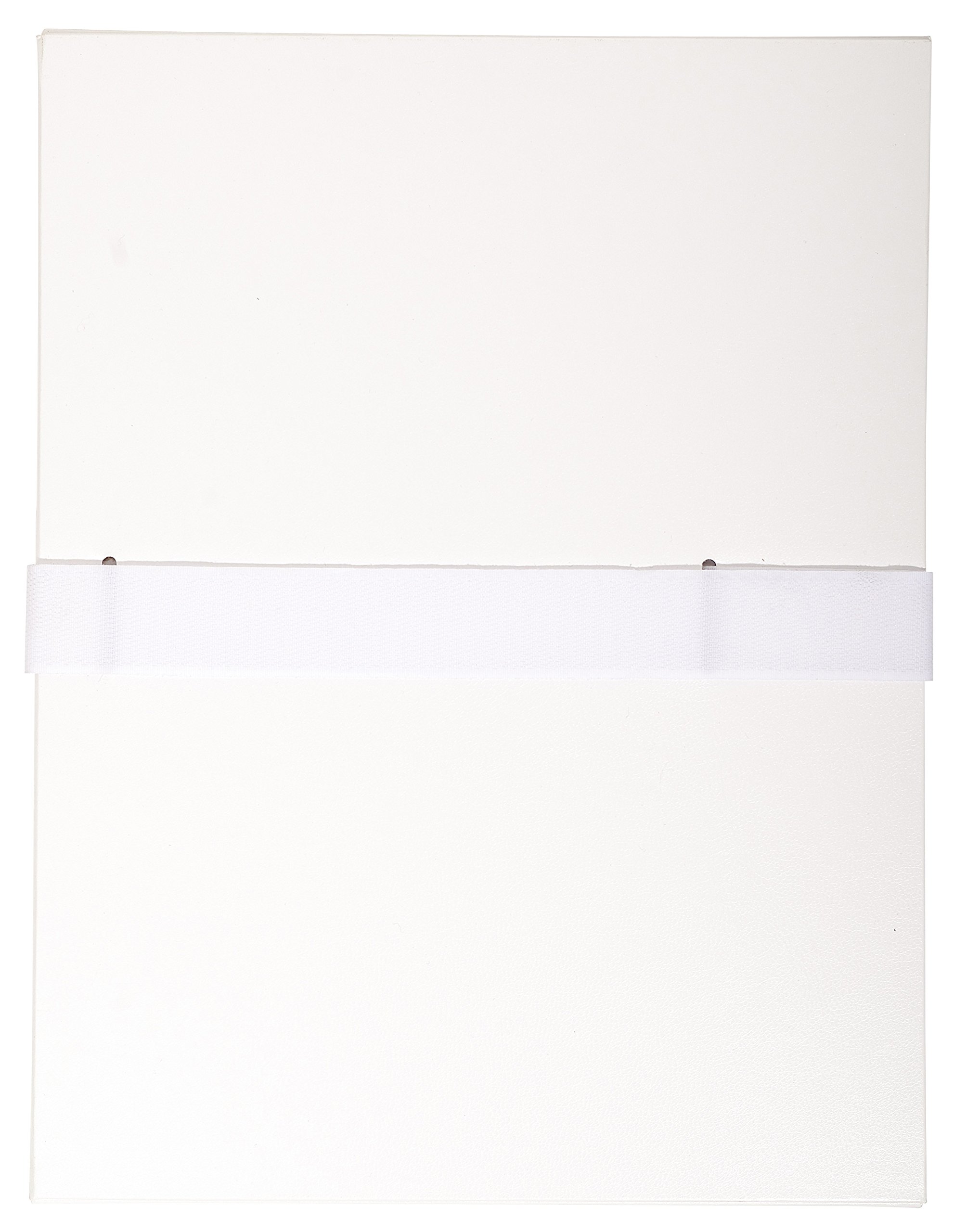 Exacompta - Ref 631E - Balacron Expanding Spine Folder - 240 x 320mm in Size, Suitable for Holding A4 Documents, Hook & Loop Strap Closure, Durable - White — image 1