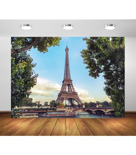 Eiffelturm-Banner Als Party-Hintergrund – 3-teilig, 2,7x1,8 M | Paris-Deko