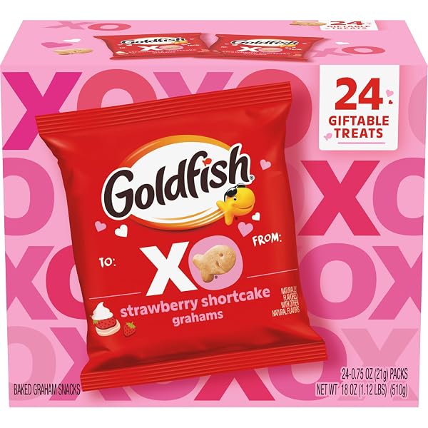 GOLDFISH VALENTINE’S DAY STRAWBERRY SHORTCAKE FLAVORED BAKED GRAHAM...