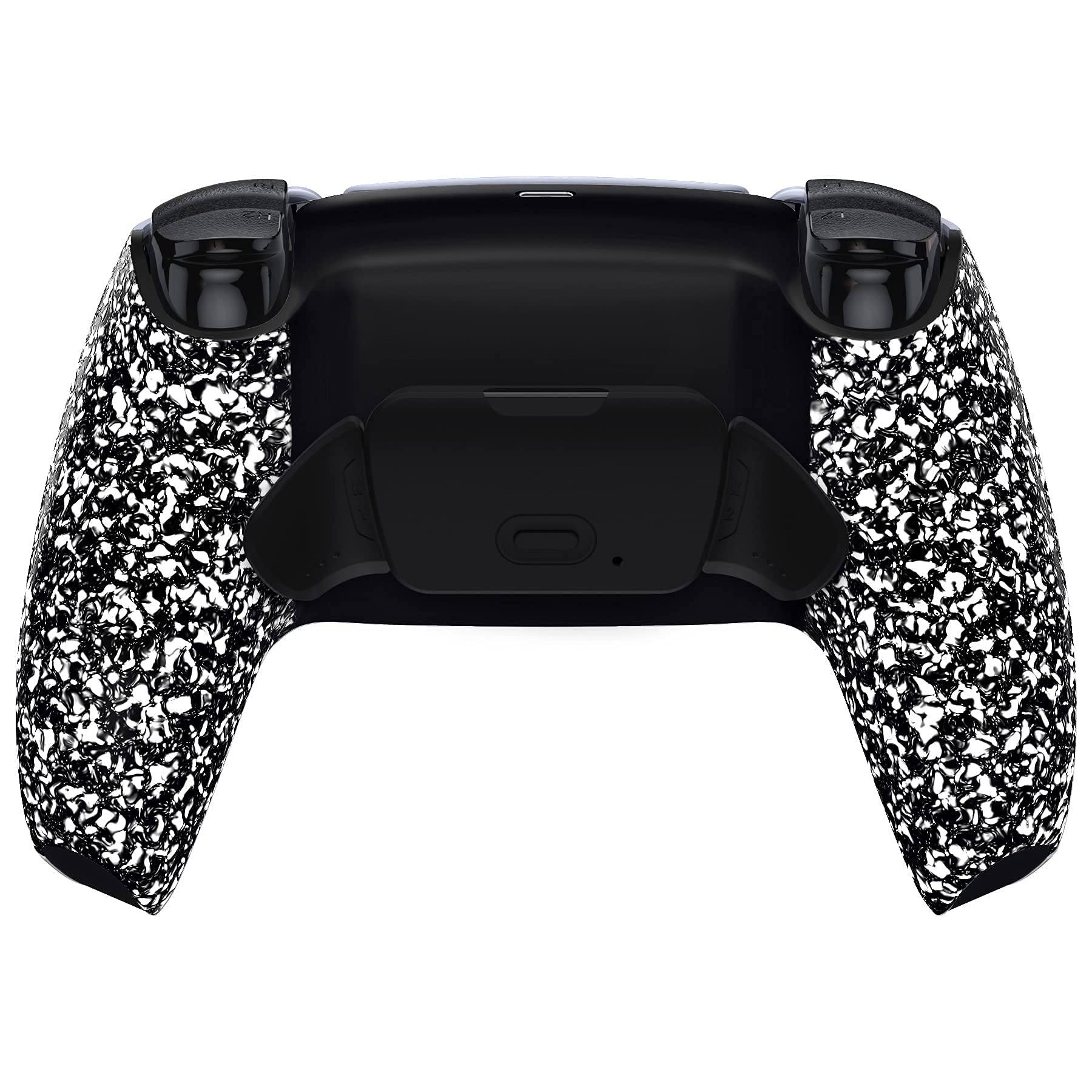 eXtremeRate Textured White Back Paddles Programable Rise 2.0 Remap Kit for PS5 Controller BDM-010 020, Upgrade Board & Redesigned Back Shell & Back Buttons Set for PS5 Controller - Without Controller