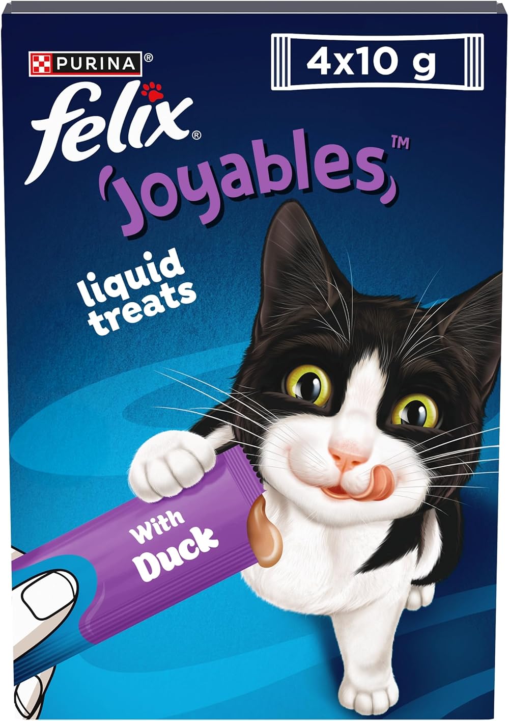 FELIX Joyables Duck Liquid Cat Treat 4x10g Pack of 11