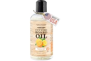 CLARK'S Cutting Board Oil - Food Grade Mineral Oil for Cutting Board - Enriched with Lemon and Orange Oils - Butcher Block Oi