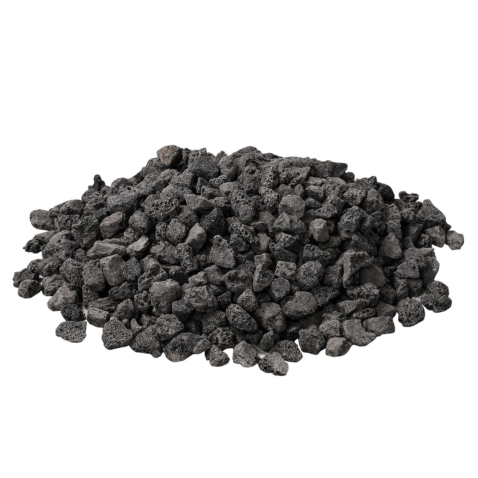 Photo 1 of 10lb 0.4-0.8 Inch Small Black Lava Rocks for Fire Pits, Indoor Fireplaces, Outdoor Gas Fire Tables, Garden Landscaping Decoration