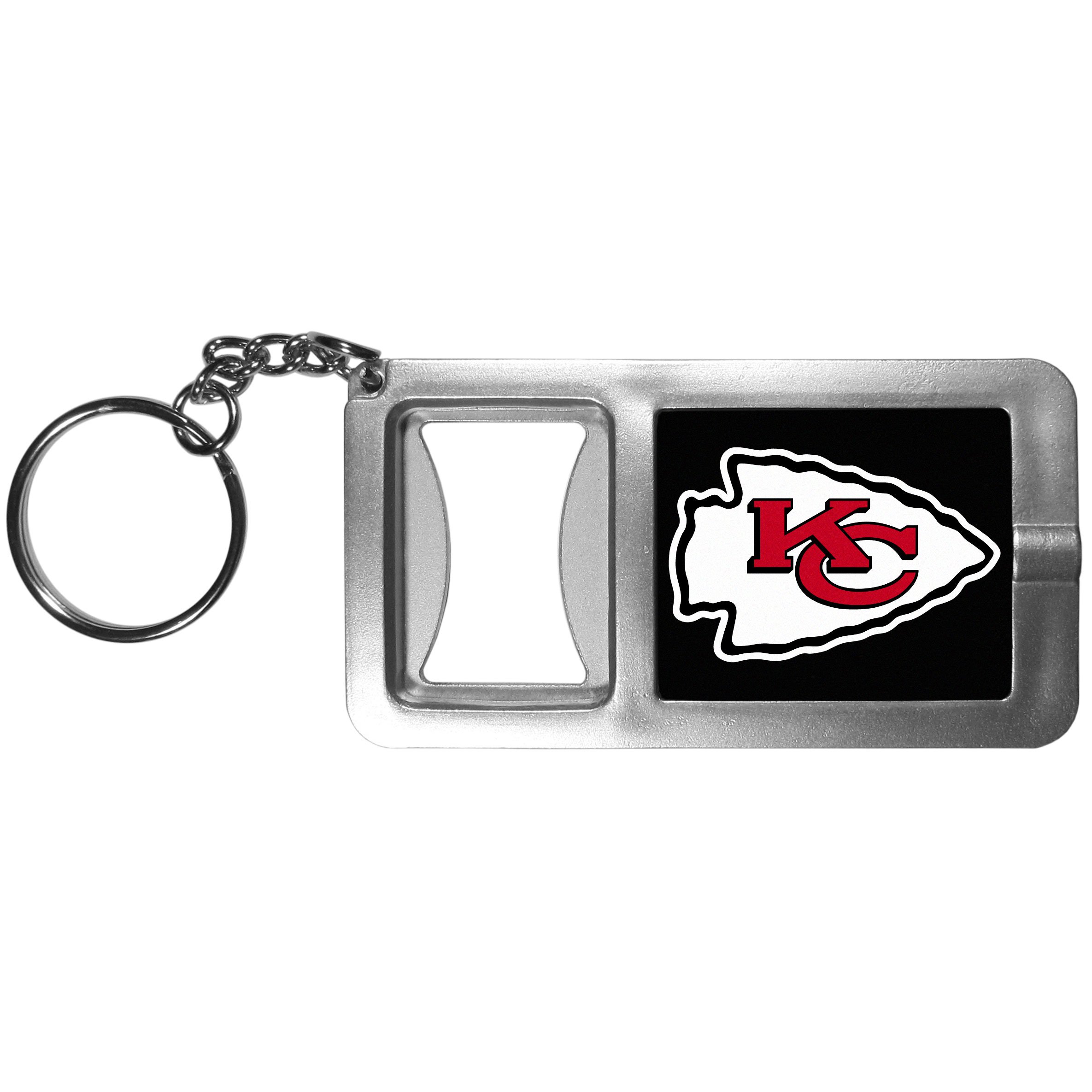Siskiyou Sports NFL Fan Shop Kansas City Chiefs Flashlight Key Chain with Bottle Opener One Size Black