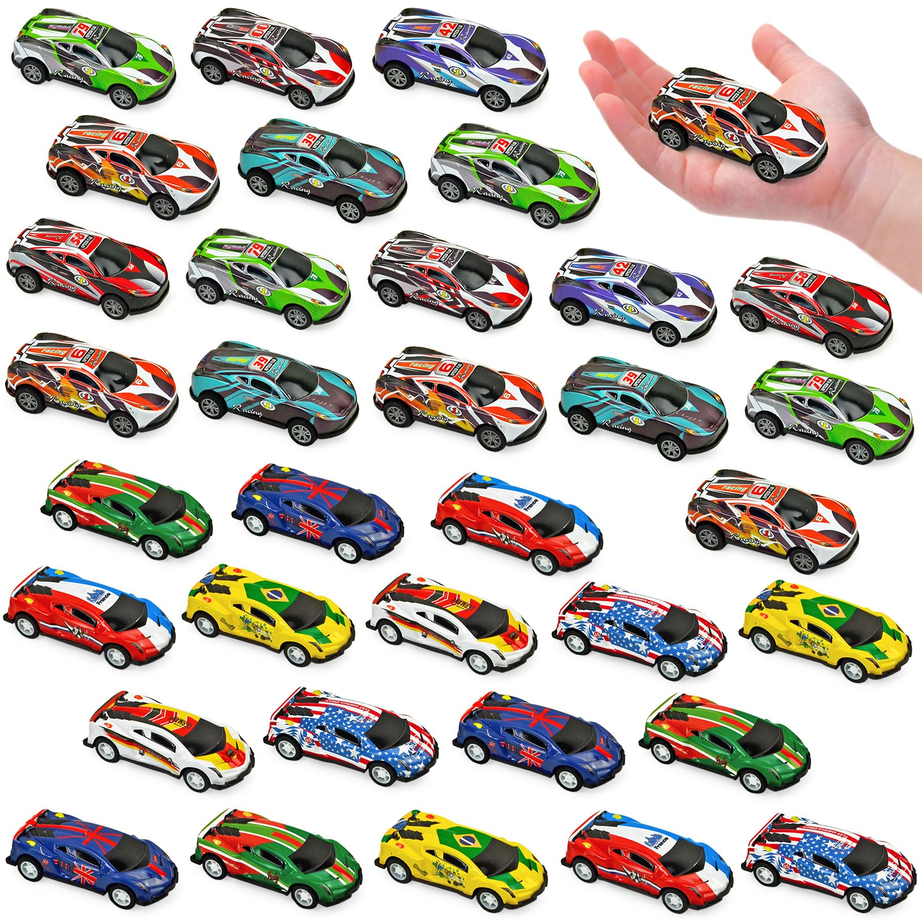 Vileafy 34 Pack Pull Back Cars for Kids – Large 3