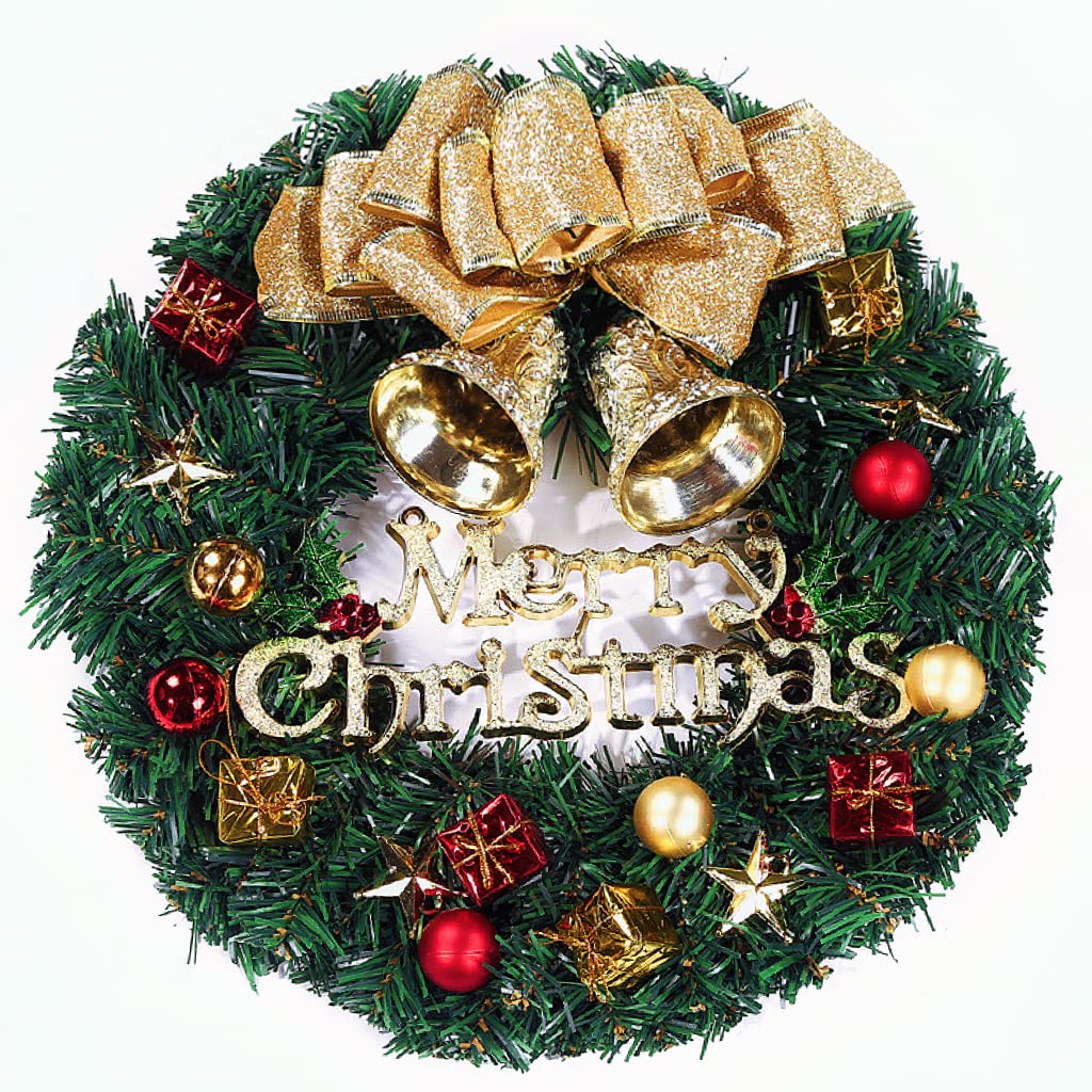 MZSX Christmas Wreath, Natural Pine Cone and Berry Decorated Snowflake Wreath Christmas Decoration, Front Door Wall Fireplace Shop Window and Xmas Tree Halloween Decoration, 30 cm (3-3)