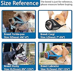 Dog Muzzle, Mesh Muzzle for Small Medium Large