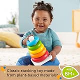 Fisher-Price Rock-a-Stack Toy 5 Rings Plant-Based Materials Baby Stack view 3