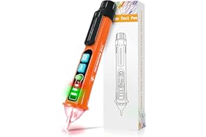 X-XIANQI Voltage Tester Non Contact Voltage Tester Voltage Detector,Circuit Tester Dual Range Electrical Tester Voltage Sniffer 12V-1000V/48V-1000V, Live Wire Tester with LED Flashlight, Buzzer