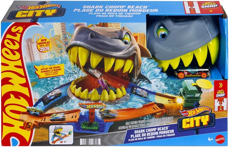 Conjunto de Brincar Boca de Tubarão e Carrinho de Brincar da Cidade Playa Escala 1:64