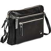 Wise Owl Accessories Leather Small Crossbody Bags for Women Soft Pebbled Purses & Handbags Sling Shoulder Crossover