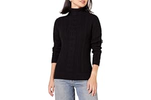 Amazon Essentials Women's Fisherman Cable Turtleneck Sweater (Available in Plus Size)