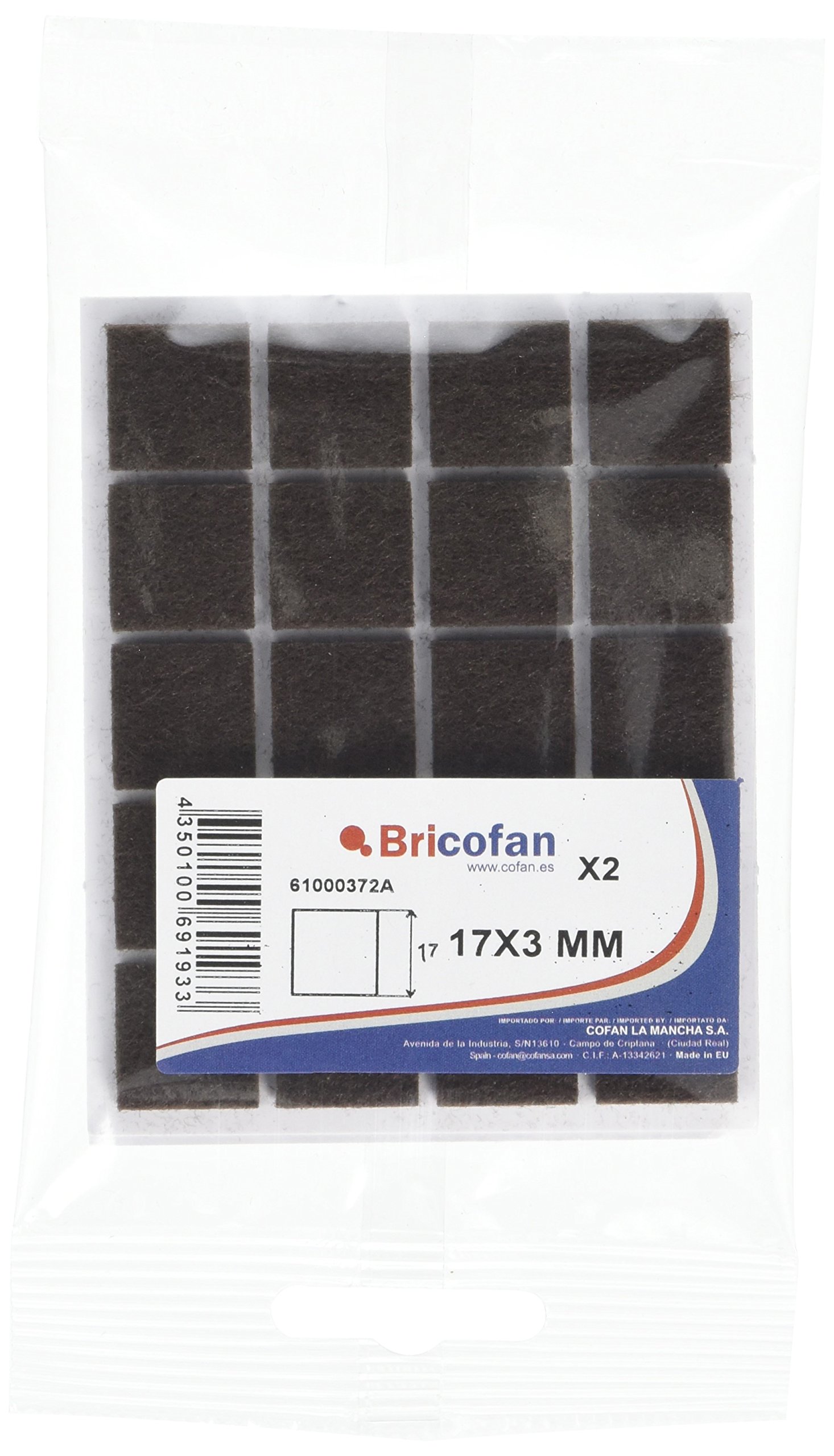 CoFan 61000372 A – Pack of 40 fieltros Square 17 x 17 x 3 mm)