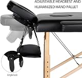 Yaheetech Portable Massage Table 70 cm Width 2-Section Folding Spa Bed view 5