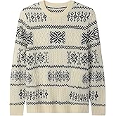 ZHILI Ugly Christmas Sweaters for Men Featuring Winter Argyle Patterns Loose Crew Neck Pullover Sweater
