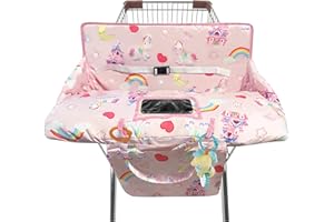 GXFCYMXBD Shopping Cart Cover for Baby,2-in-1 High Chair Cover with Portable Cloth Bag,Cart Seat Pad for Babies Grocery Cushion Cover Restaurant,Suitable for All Supermarkets
