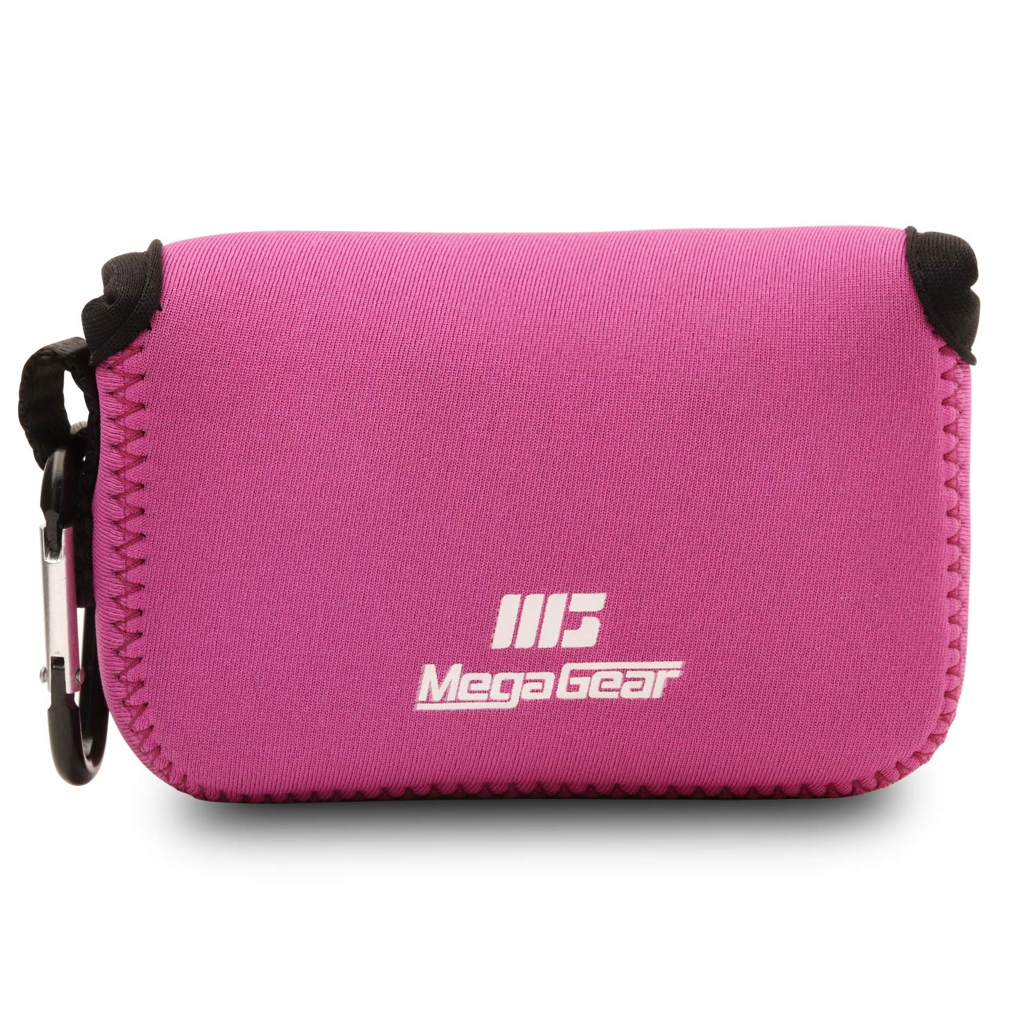 MegaGear MG1426 Panasonic Lumix DC-ZS200, TZ200, Leica C-Lux Ultra Light Neoprene Camera Case, with Carabiner – Hot Pink
