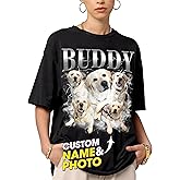 Mit & Mia Custom Your Own Bootleg Rap Shirts for Boyfriend Girlfriend Face Shirt with Photo Gift for Him Her Pet Lovers