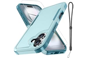 RMOCR Case for iPhone 17 Phone Cover with Screen Protector,Military Grade Heavy Duty Shockproof PhoneCase with Wrist Lanyard Strap,2025 Mint Green