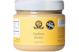 Nutural World - Smooth Cashew Nut Butter 35 Oz (1kg) - Great Taste Award Winner - 100% pure single ingredient