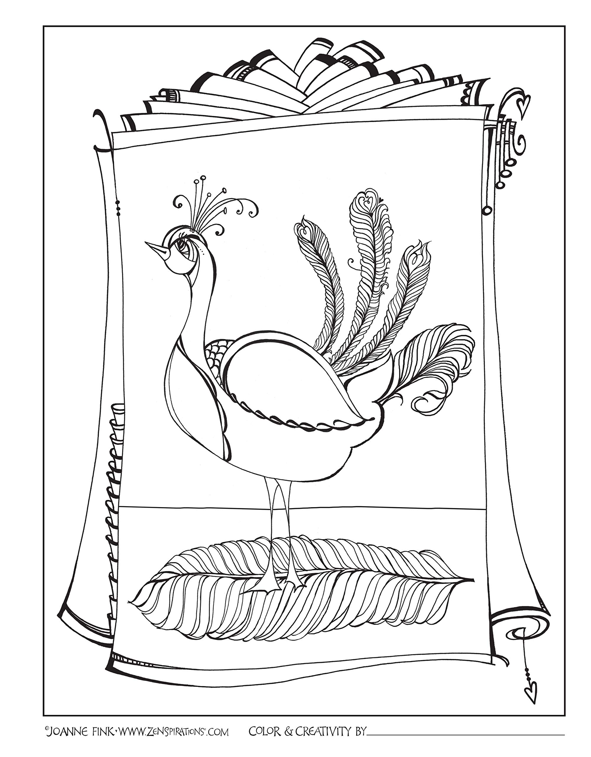 Zenspirations Coloring Book Birds Butterflies Create Color Pattern Play Amazon De Fink Joanne Fremdsprachige Bucher