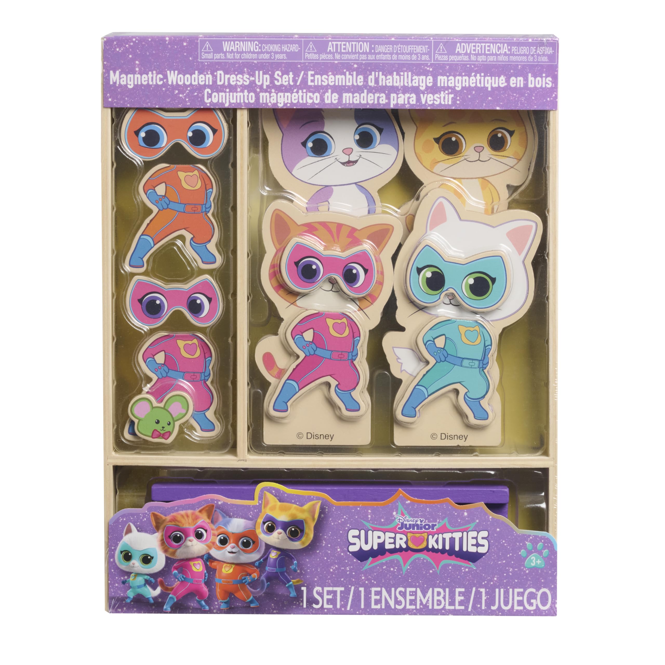 Disney Super Kitties Wooden Magnetic Dress Up Set