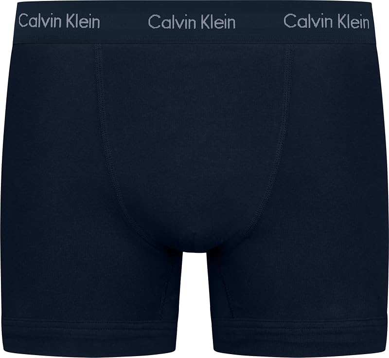 Herren 3er Pack Boxershorts Trunks Unterwäsche, Mehrfarbig (C-Black/Blu/Blu), L