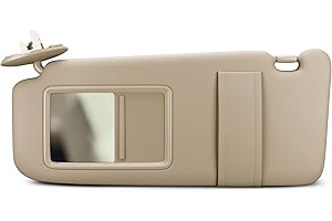 SAILEAD Left Driver Side Sun Visor Replacement Compatible with Toyota Venza with Sunroof and Light,Replacement for Venza 2009 2010 2011 2012 2013 2014 2015 2016(Beige, Left Side)