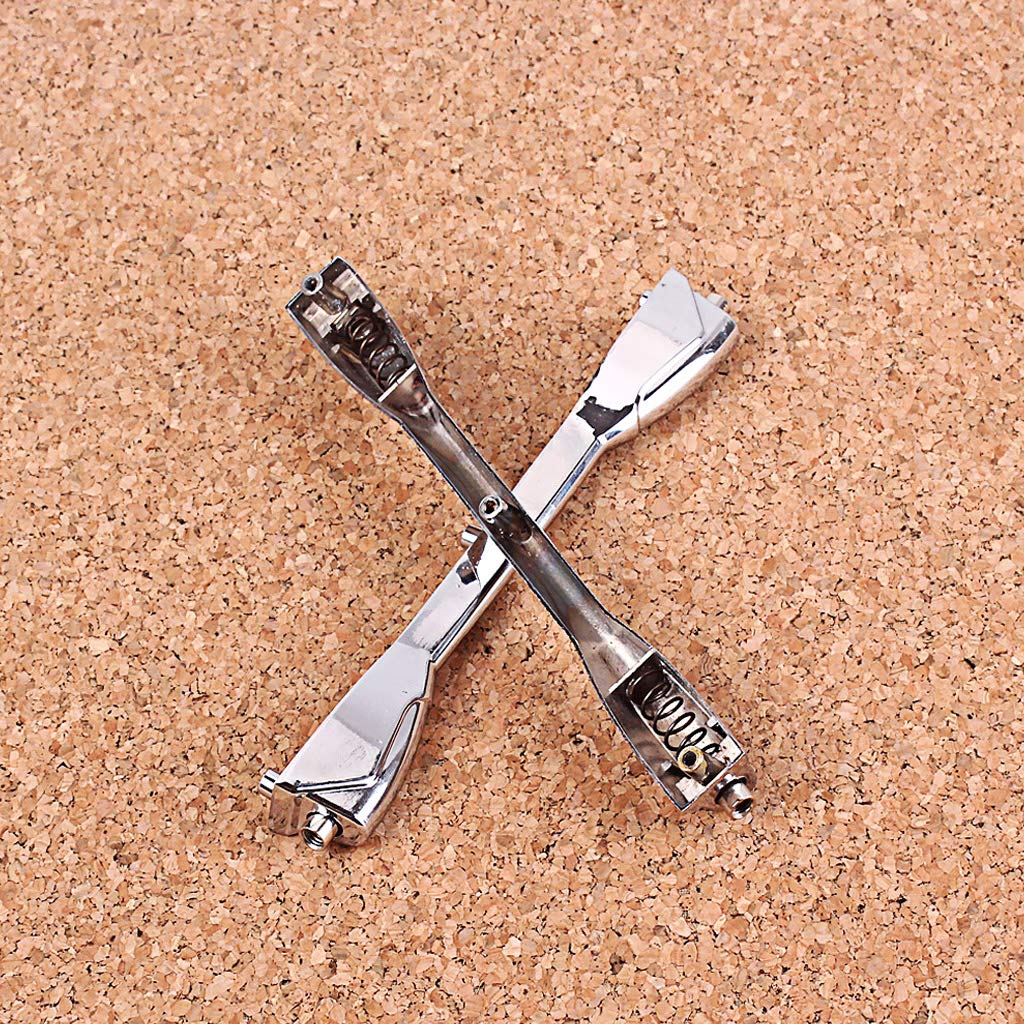 Alnicov 2Pcs Long Double-end Snare Drum Lugs Claw Hooks for Drum Parts (Sliver)