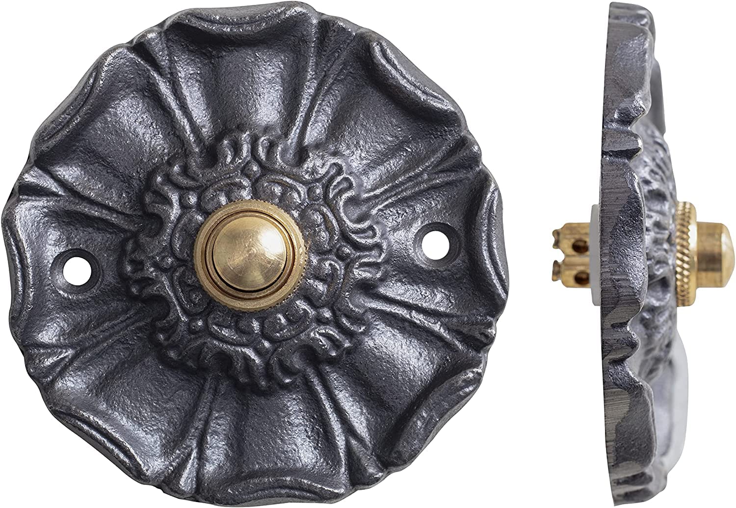 Assorted Collections Doorbell Push Button – Flower Design – Hardware – Electric Bell – Vintage Style – Two Wired – Easy Installation