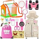 TOY Life Kids Explorer Kit with Bug Catcher for Kids, Bug Catching Kit with Bug Toys, Kid Safari Vest & Hat, Compass, Binoculars, Magnifying Glass, Educational Outdoor Toys Girls Kid Adventure Kit