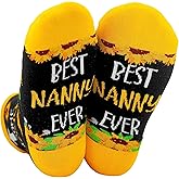 InnoBeta Nanny Gifts for Grandma, Mothers Day Gifts for Nanny, One Size Crew Socks on Mother's Day, Christmas, Birthday