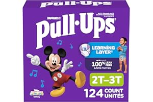 Pull-Ups Boys' Potty Training Pants, Size 2T-3T Training Underwear (16-34 lbs), 124 Count