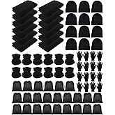 Patelai 120 Pcs Homeless Care Package Supplies Soft Fleece Blankets Winter Gloves Beanies Neck Warmers and Drawstring Bags Unisex Bulk Pack Donation Charity Care Bundle for Men Women Homeless Black