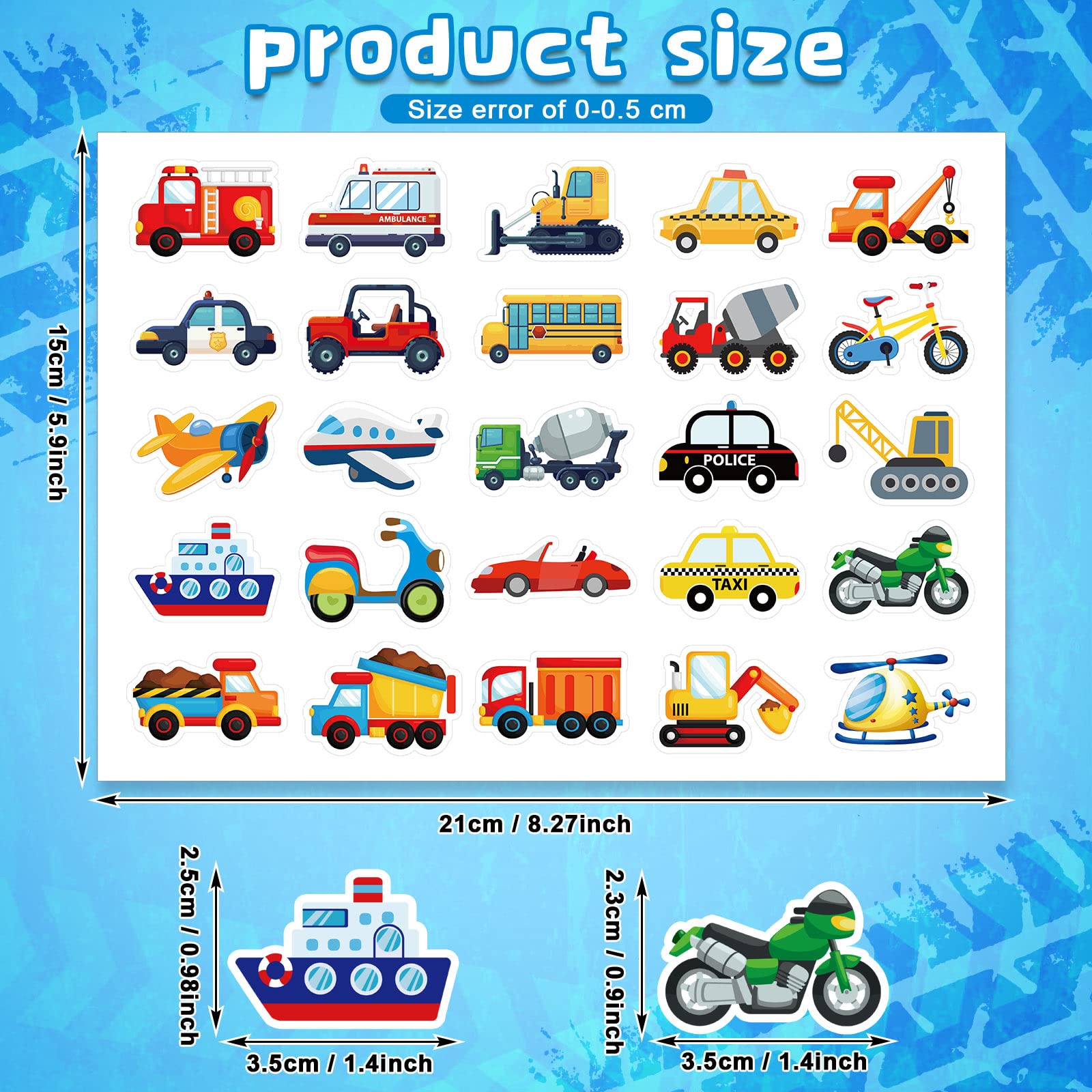 Transportation Car Sticker Mua Harloon 500 Pcs Transportation Sticker Car Bus Truck Airplane Ship ...