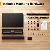 Perlegear Universal TV Stand 24-60in 45kg Swivel Glass Base VESA 400x400 view 7