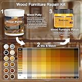 Hupeyna Wood Furniture Repair Kit 21 Pcs Touch Up Wood Putty Beeswax view 3