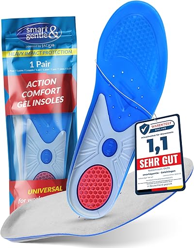 smart&gentle Premium Geleinlagen für Schuhe - Reduzierung übermäßiger Belastungen und Verbesserter Komfort für den Alltag, Sport & Arbeit